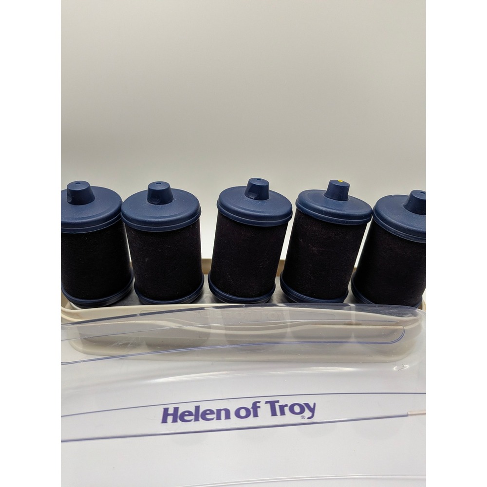 Helen Of Troy Hot Setter 5 Travel Rollers Hair XL Curlers No Clips 1357 Flocked‎